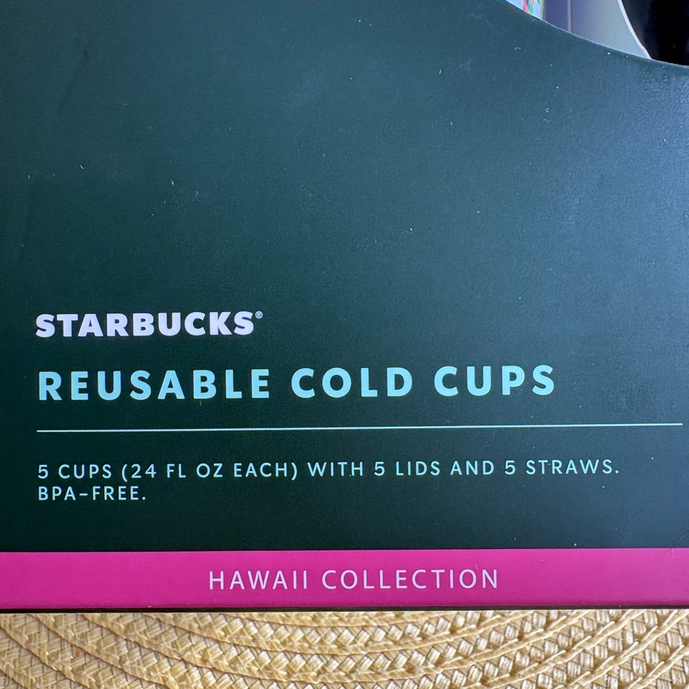 Hawaii. Starbucks Colorful Reusable Cups with Straws - Picture 4 of 6